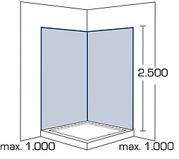 2-1-1_113x100_Aufmass-Duschrueckwaende_1000x1000x2500_Ansicht