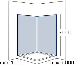 2-1-1_113x100_Aufmass-Duschrueckwaende_1000x1000x2000_Ansicht