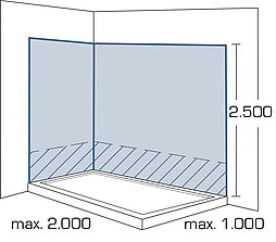 2-2-1_114x100_Wandverkleidungen-Umbau-Wanne-zu-Dusche_1000x2000x2500_Ansicht