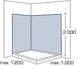 2-1-1_113x100_Aufmass-Duschrueckwaende_1000x1200x2000_Ansicht