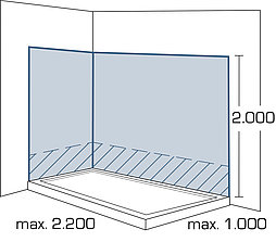 2-2-1_114x100_Wandverkleidungen-Umbau-Wanne-zu-Dusche_1000x2200x2000_Ansicht